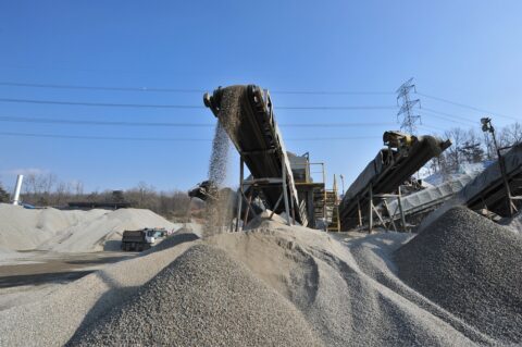 Concrete aggregate products in construction projects