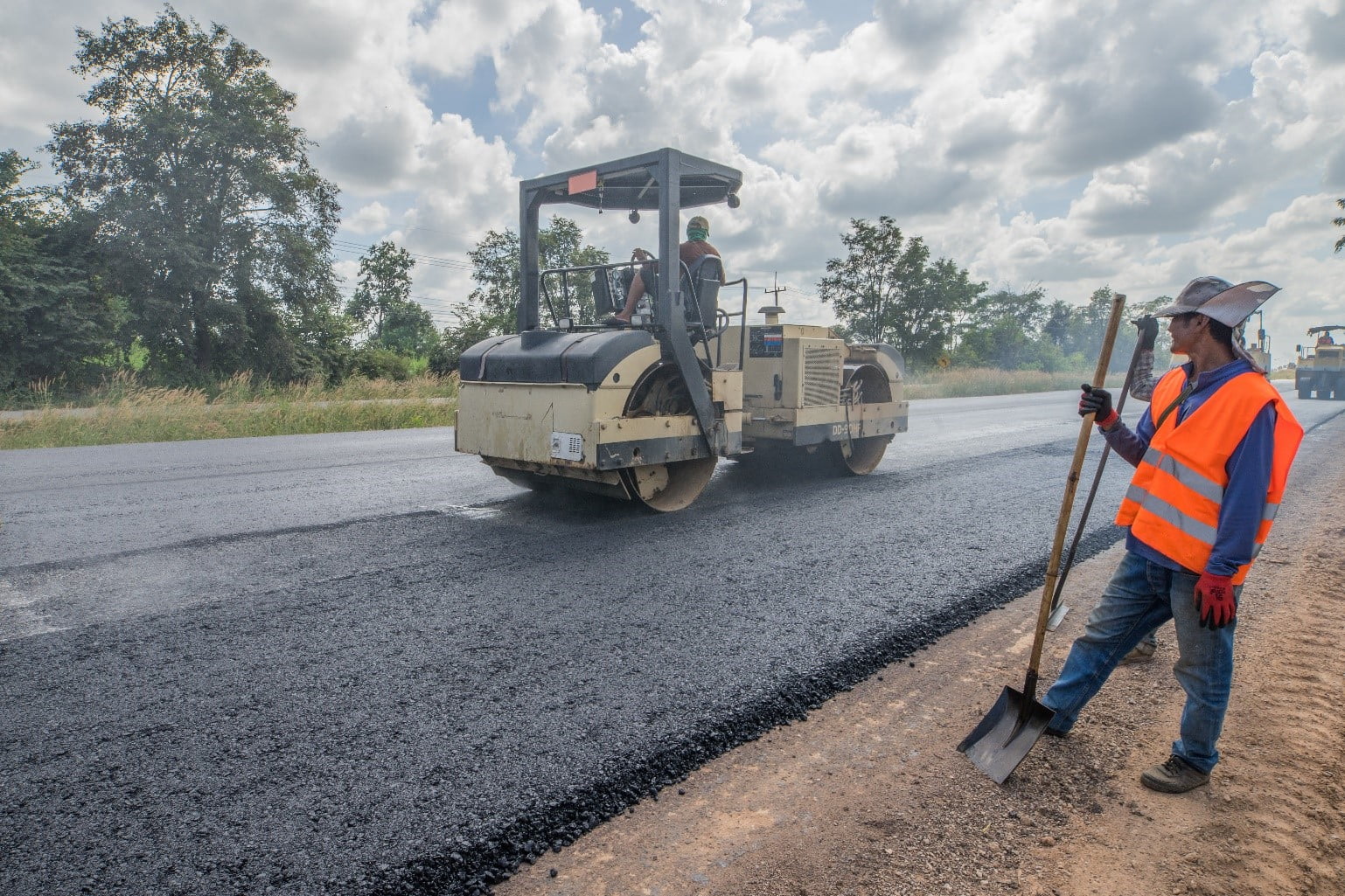 Recycled Aggregate in Roadway Construction Project